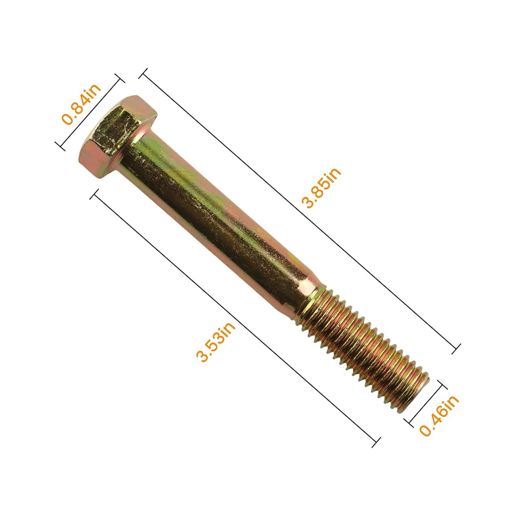 1/2-13 x 3-1/2" Grade 8 Hex Cap Coarse Large Bolts- 10 Pcs