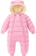 Baby Snowsuit Toddler Girl Clothes Cute Hooded Double Zipper Boys Winter Coat Unisex Romper for Infant