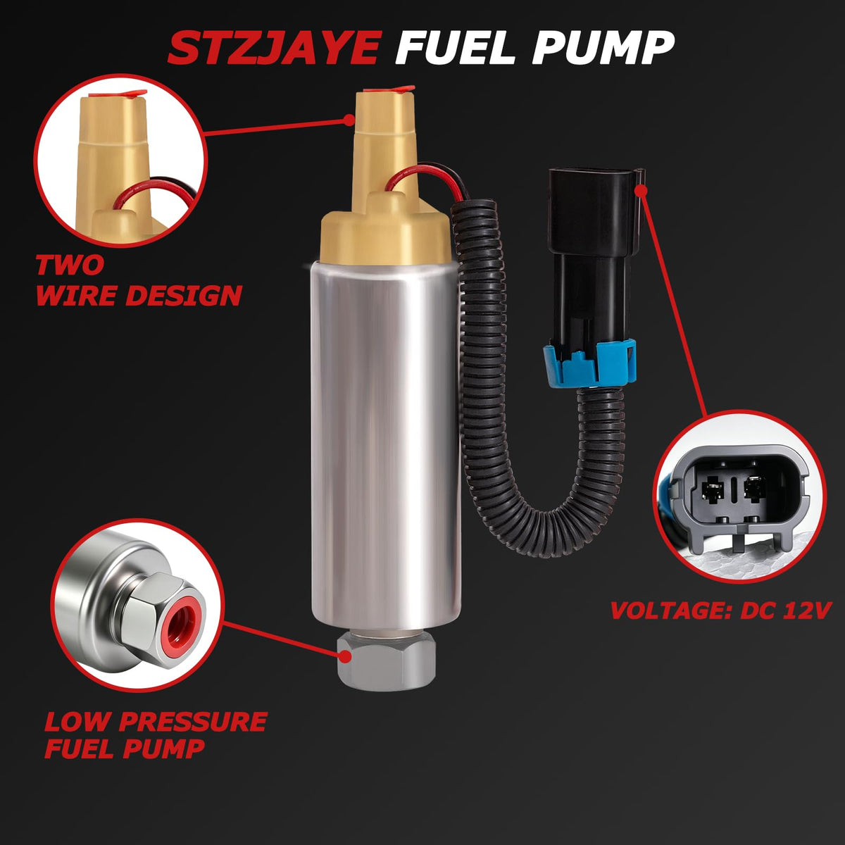 STZJAYE 18-8868 Electric Fuel Pump Compatible with Mercury Mercruiser