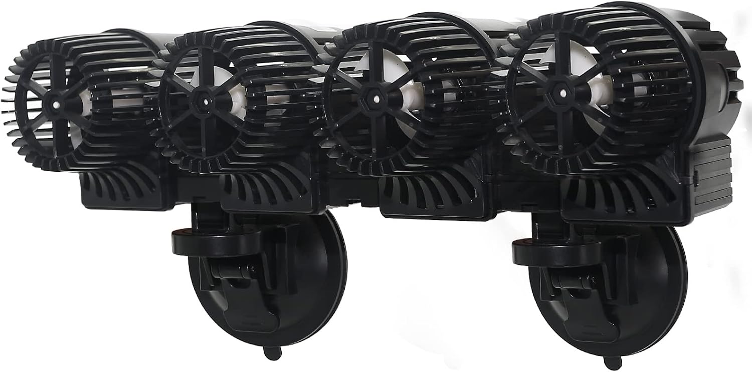 12680 GPH 4-Head Wave Maker Aquarium Circulation Pump | Submersible Powerhead for 180-300 Gal Fresh & Saltwater