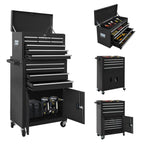 13-Drawer Double Door Rolling Tool Chest, 2 in 1 Detachable Tool Chest,Tool Box with Drawers and Wheels, Large Tool