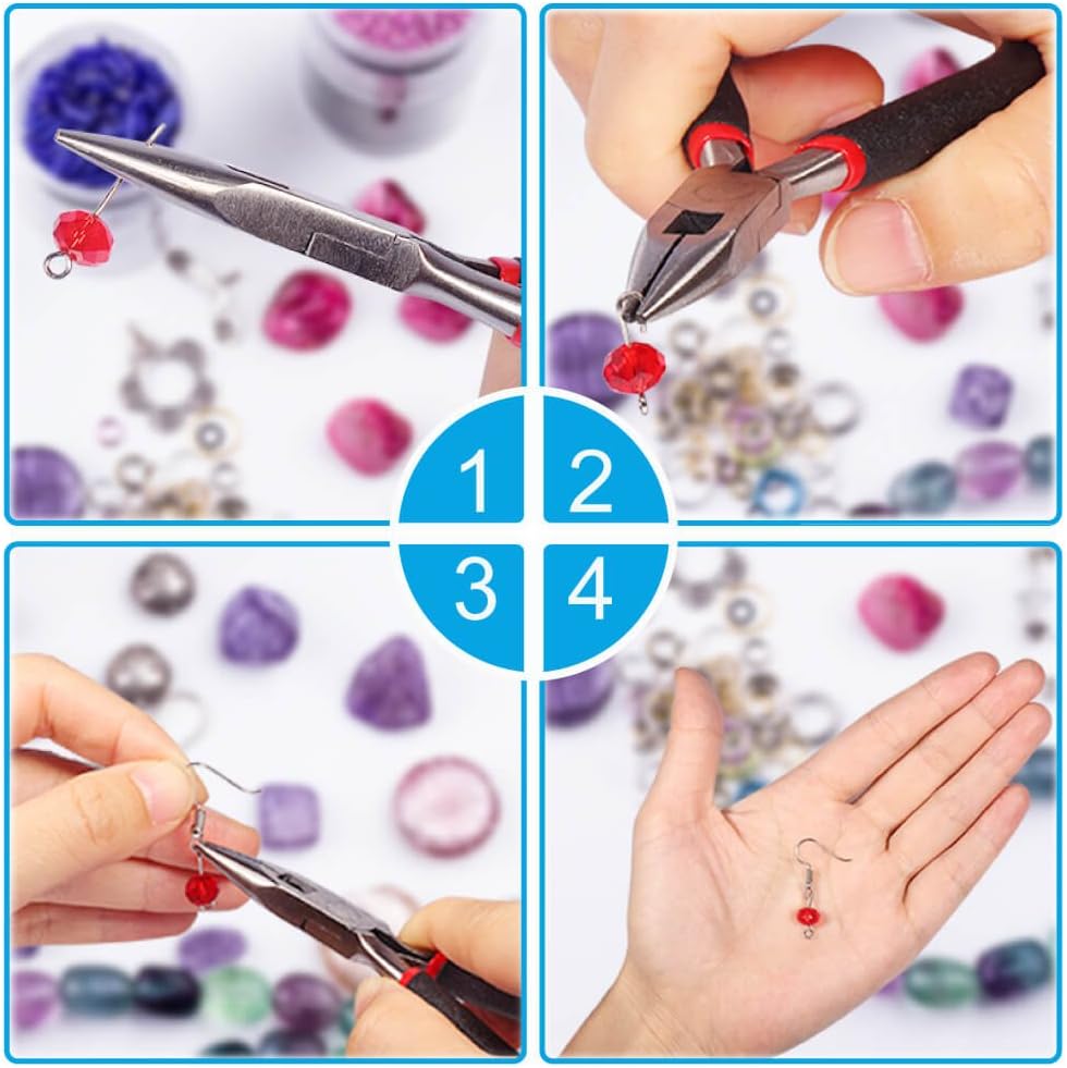 Jewelry Making Supplies Kit with Tools, Wires, Findings for Jewelry Repair and Beading