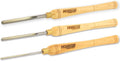 HSS, 3 Piece Spindle Gouge Set (1/4", 3/8" and 1/2" Flute), Standard Series, Woodturning Tools