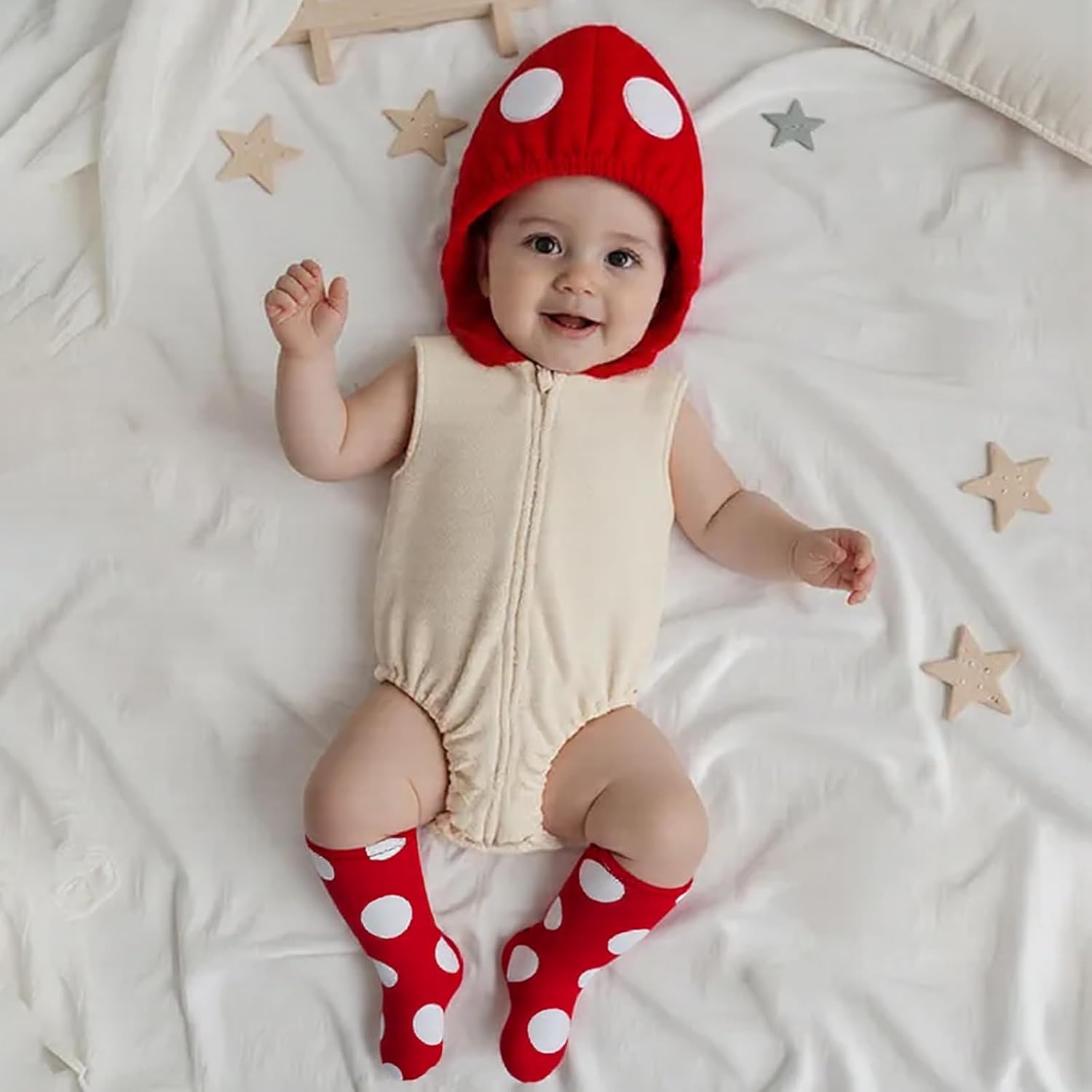 Infant Toddler Baby Boys Girls Halloween Costume Sleeveless Hoodie Romper Bodysuit and Leg Warmers Outfit Set