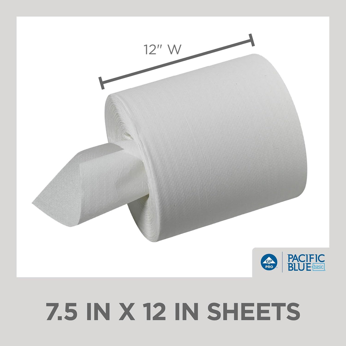Pacific Blue Basic Centerpull 1-Ply Perforated Paper Towels by GP PRO (Georgia-Pacific), White, 44110, 1000 Sheets