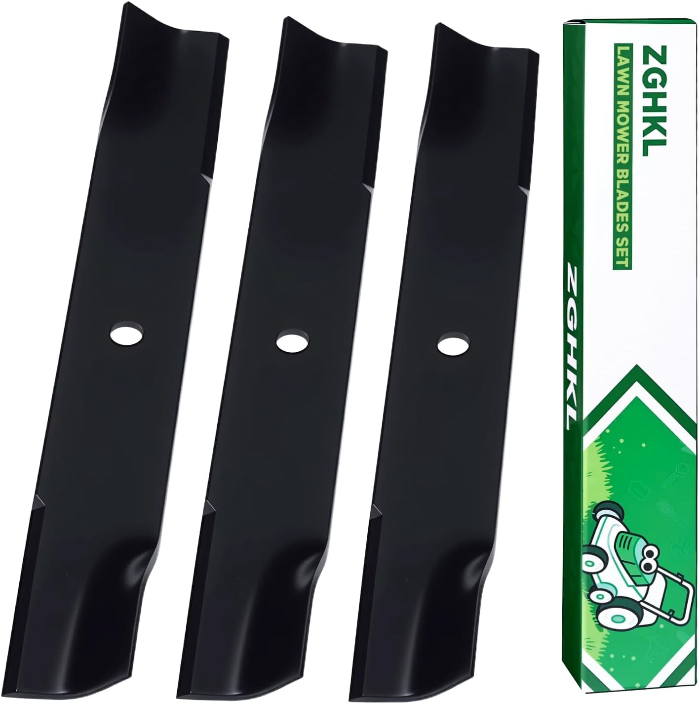 601124 Lawn Mower Blades for Hustler 54 Inch Deck Low Lift Blades Riding Mower Replacement for Fastrak SD Raptor SD