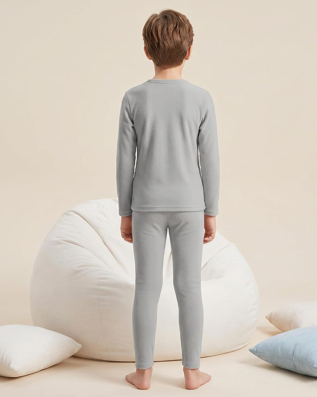 Kids Thermal Underwear Set Fleece Lined Long Johns Base Layer | Soft Fleece Lining, 4-Way Stretch, Long Johns Base