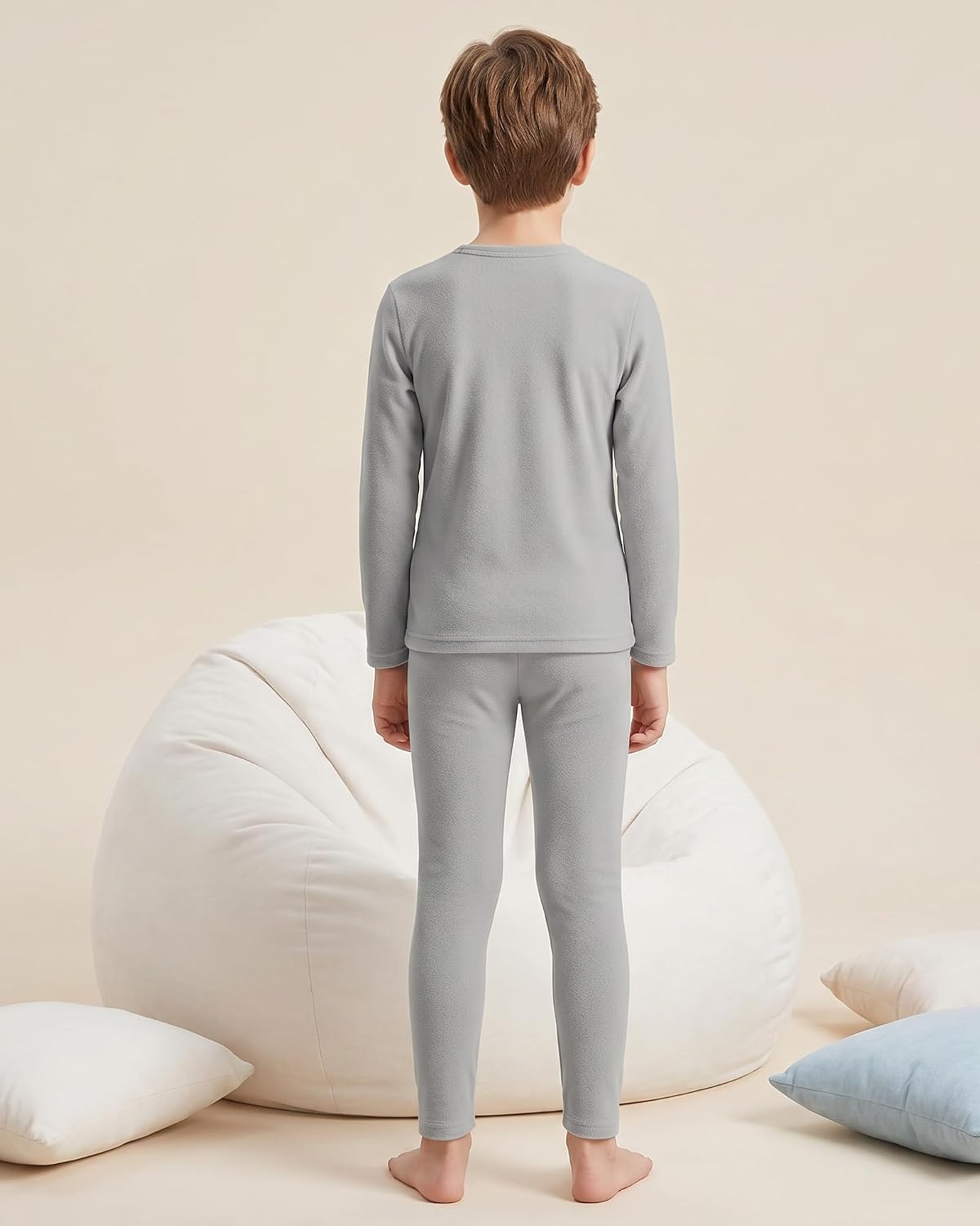 Kids Thermal Underwear Set Fleece Lined Long Johns Base Layer | Soft Fleece Lining, 4-Way Stretch, Long Johns Base