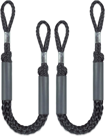 2.5FT Bungee Dock Line 2PCS Boat Fender Ropes Use with Fenders, Buoys Or for Docking Pontoons Boat Accessories for