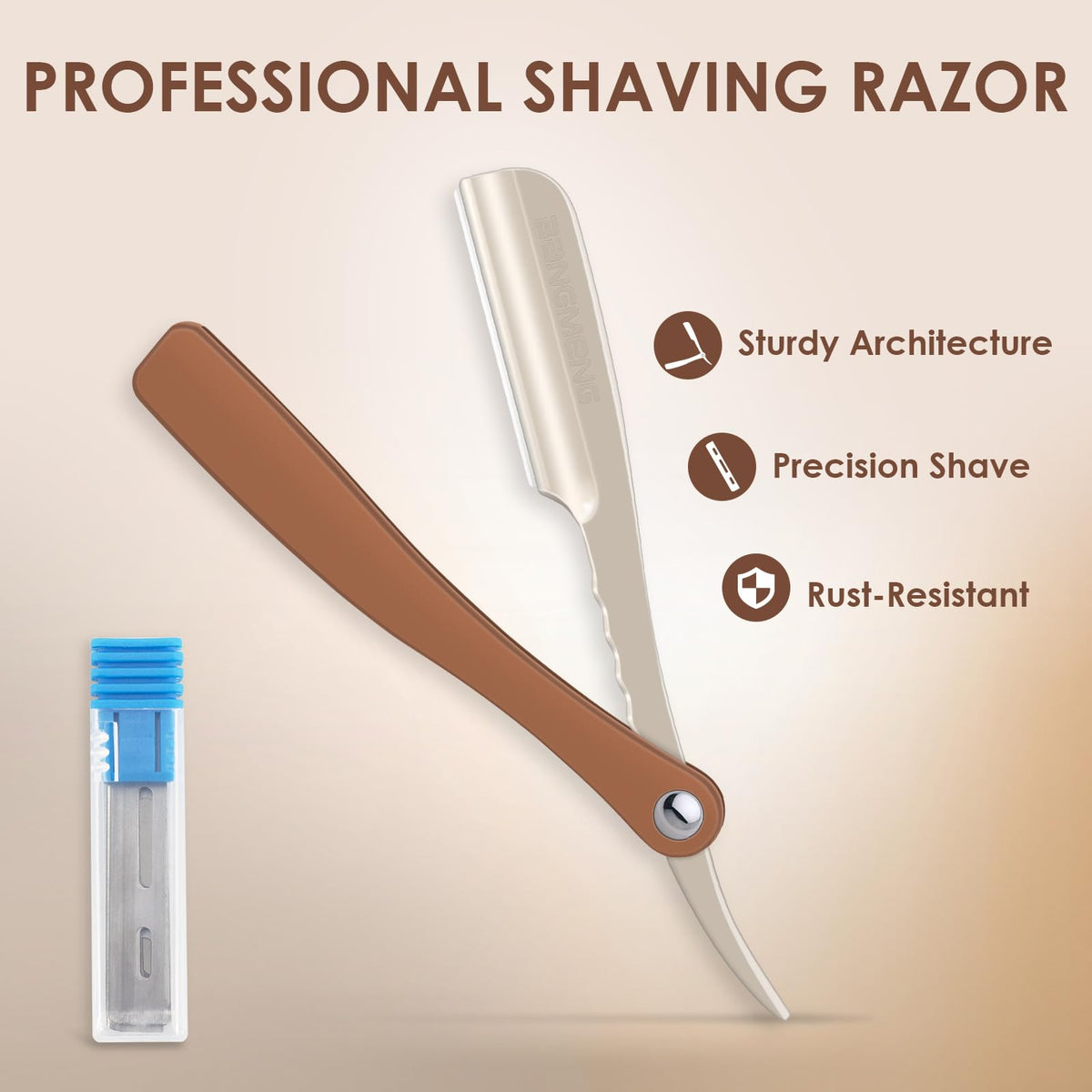Straight Razor for Men, Edge Single Blade Shavette Shaving