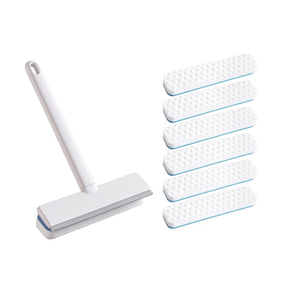 Magic Sponge Eraser Shower Squeegee for Glass Doors,6" Blade Soft Rubber