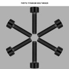 TIRYTU Titanium Bolts M5x20, Black, 6PC