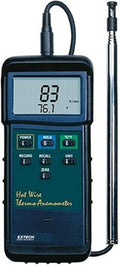 Extech 407123 Heavy Duty Hot Wire Anemometer, Air Velocity, Telescoping