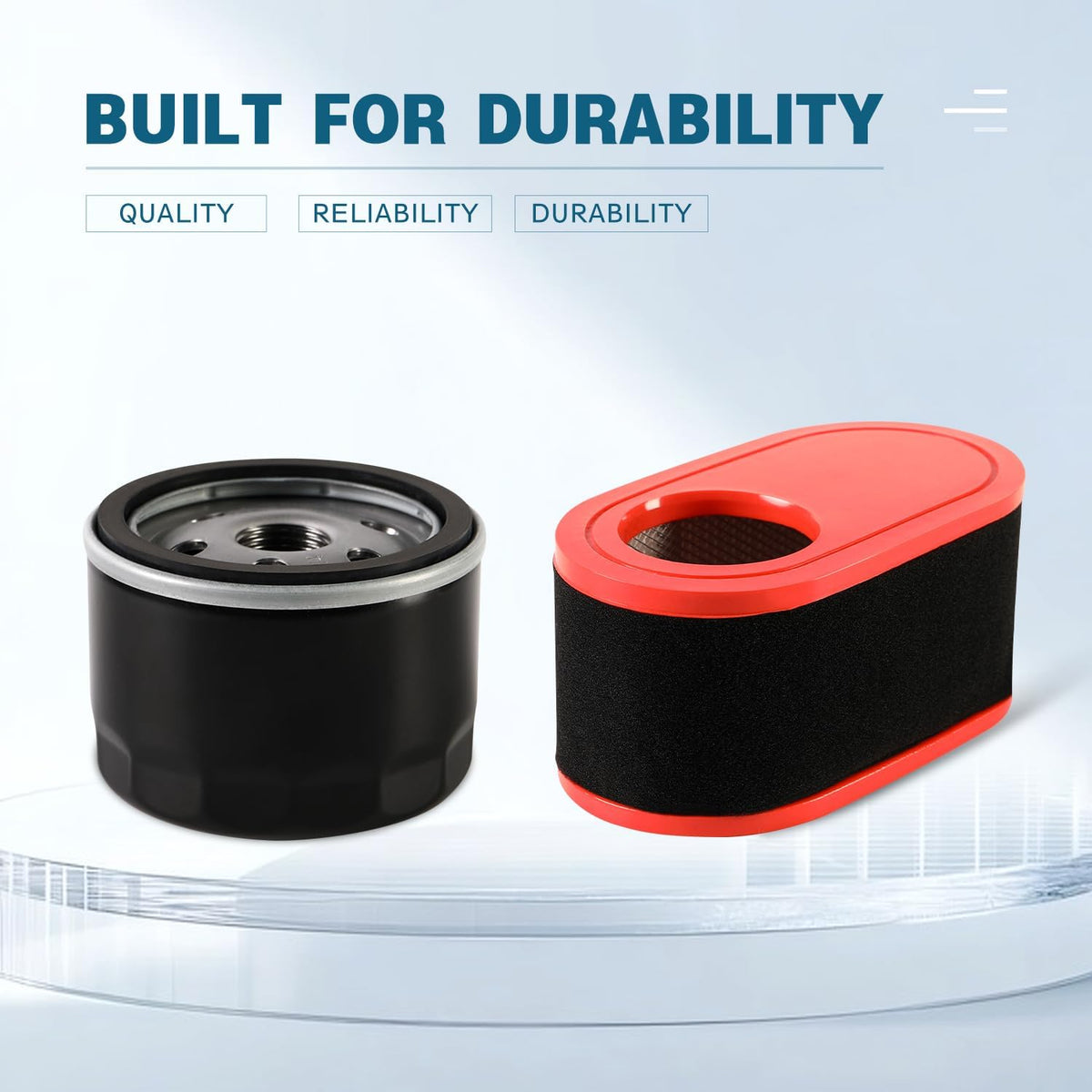951-12260 Air Filter and 951-12690 Oil Filter Compatible with Craftsman MTD 420 CC Powermore Engine T1000 T1200 R1000 CC760ES LT4200 LT3800 4P90MUD 4P90HUB Troy-Billt TB30R Lawn Mower