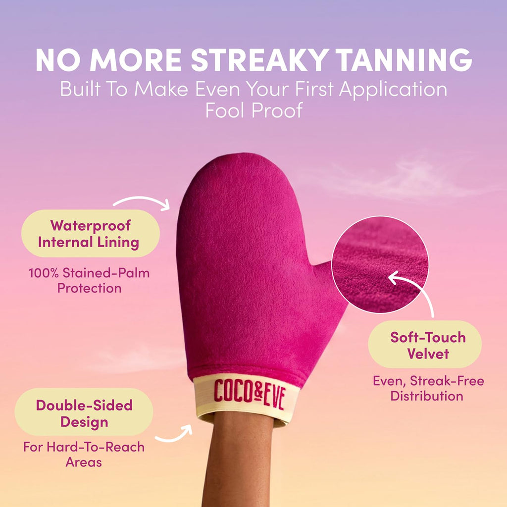 Self Tanner Foam Kit - (Medium) Streak-Free Sunless Tanning Mousse, Tropically Scented Natural Looking Tan With Mitt