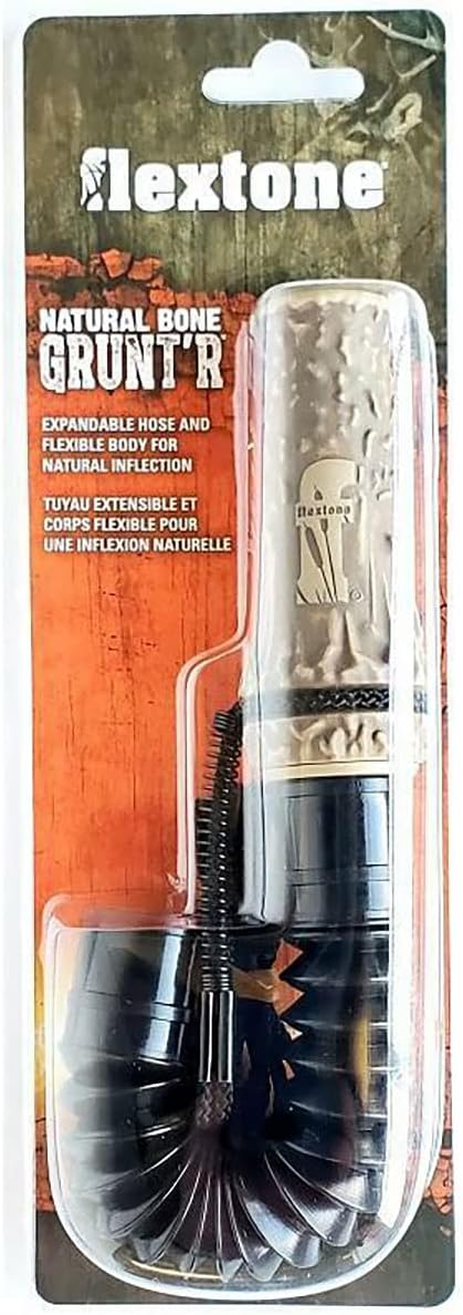 Hunting Realistic Mature & Young Buck Sounds Natural Bone Grunt’R Easy To Use Whitetail Deer Game Call