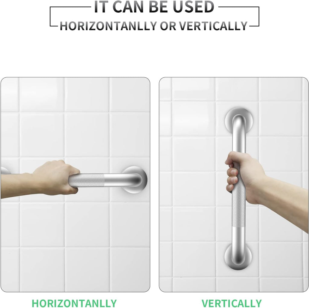 Grab Bars for Shower, 2 Pack 16 Inch Anti-Slip Safety Shower Handle for Senior, Stainless Steel Shower Grab Bars
