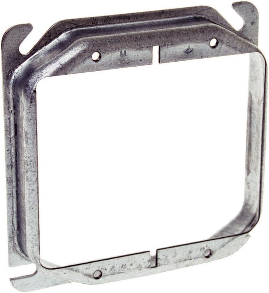 RACO 8769 Raised 5/8-Inch, 4-Inch Square Mud-Ring for 2 Devices