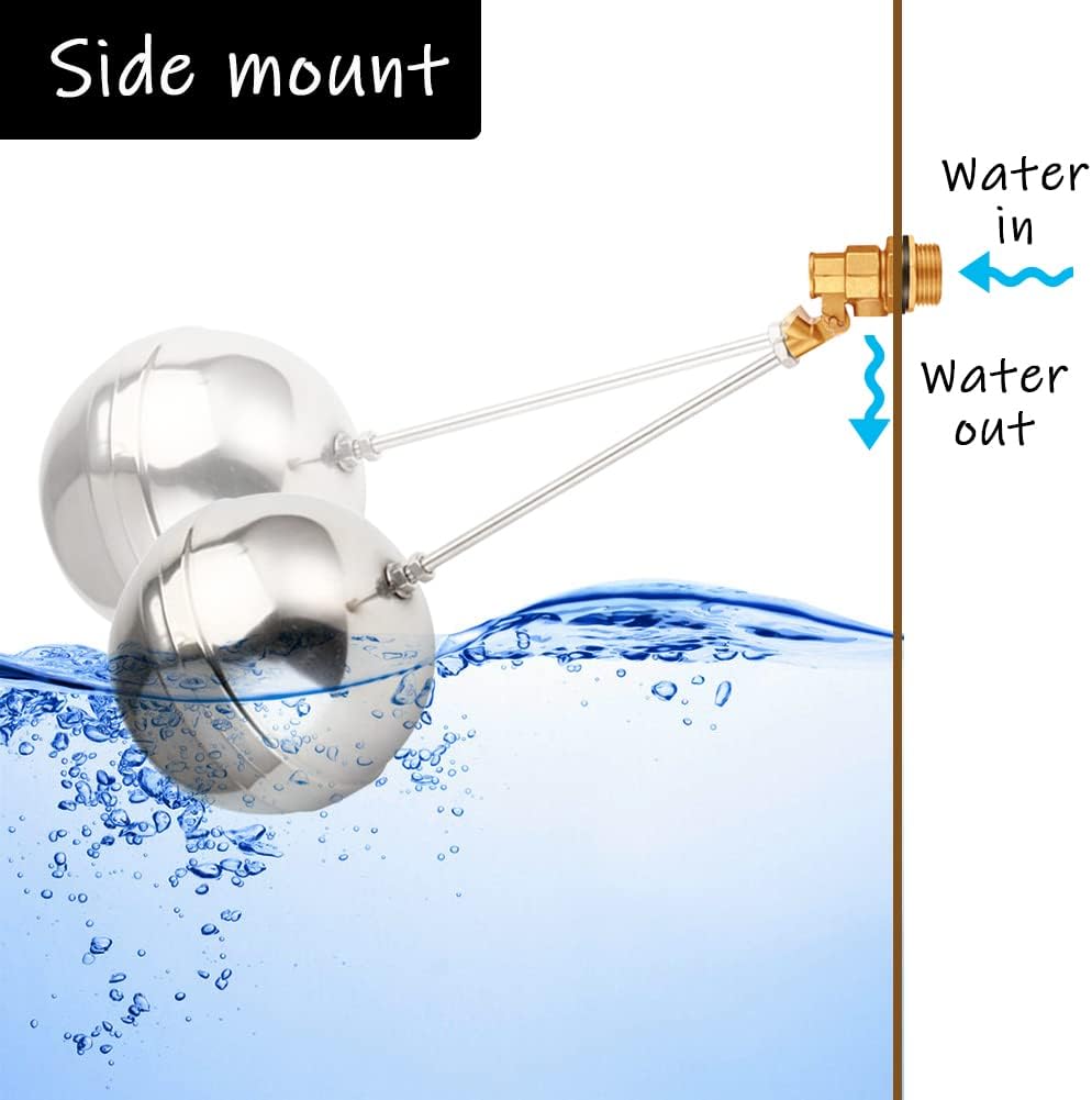Uenede Float Ball Valve DN25 1" Male Thread with NPT Adapter