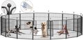 Dog Playpen,32/40/45 Inch Height in Heavy Duty, Folding Indoor Outdoor Anti-Rust Dog Exercise Fence, Portable Pet
