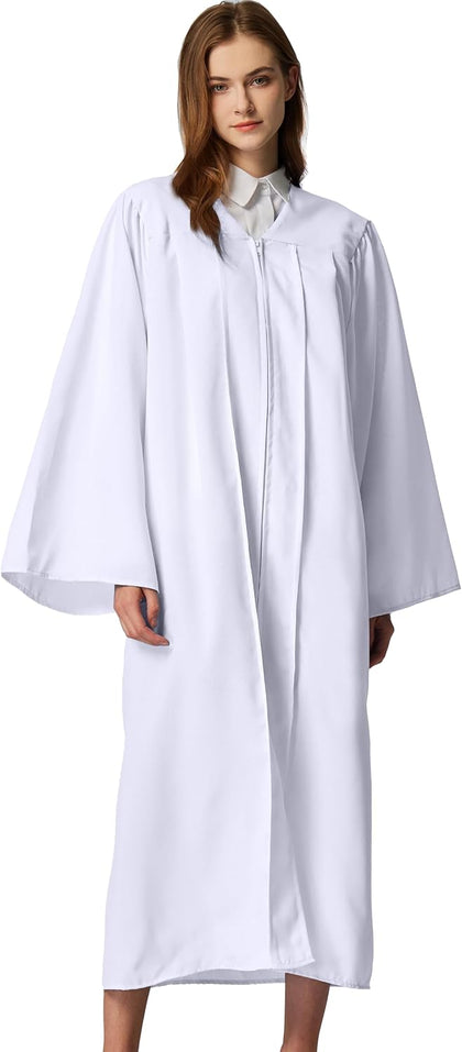 Unisex Matte choir robes for church Baptism Officiant Confirmation Costume,Graduation Gown Pastor &judges robe