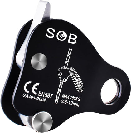 Climbing Descender Ascender Belay Device Self Locking Fall Protection Rappel Equipment Rope Grip for 8-13mm Rope for