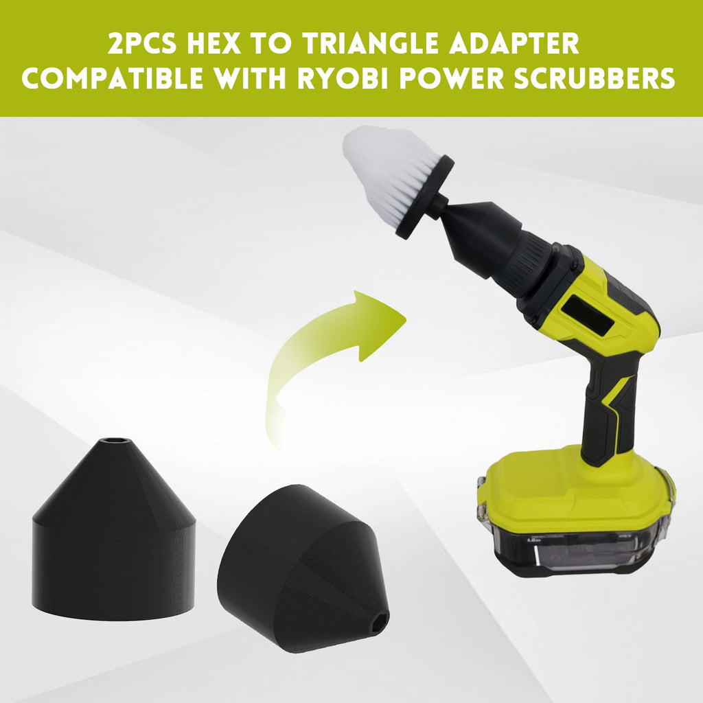 Hex to Triangle Adapter for Ryobi Power Scrubber (1)