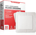 Island Dressing Bordered Gauze | Large Wound Care Bandage with Adhesive Border| Sterile, Soft & Highly Absorbent