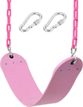 Pink Swing Seat - Heavy Duty Chain Plastic Coated - Playground Swing Set Accessories Replacement Gift Box Set