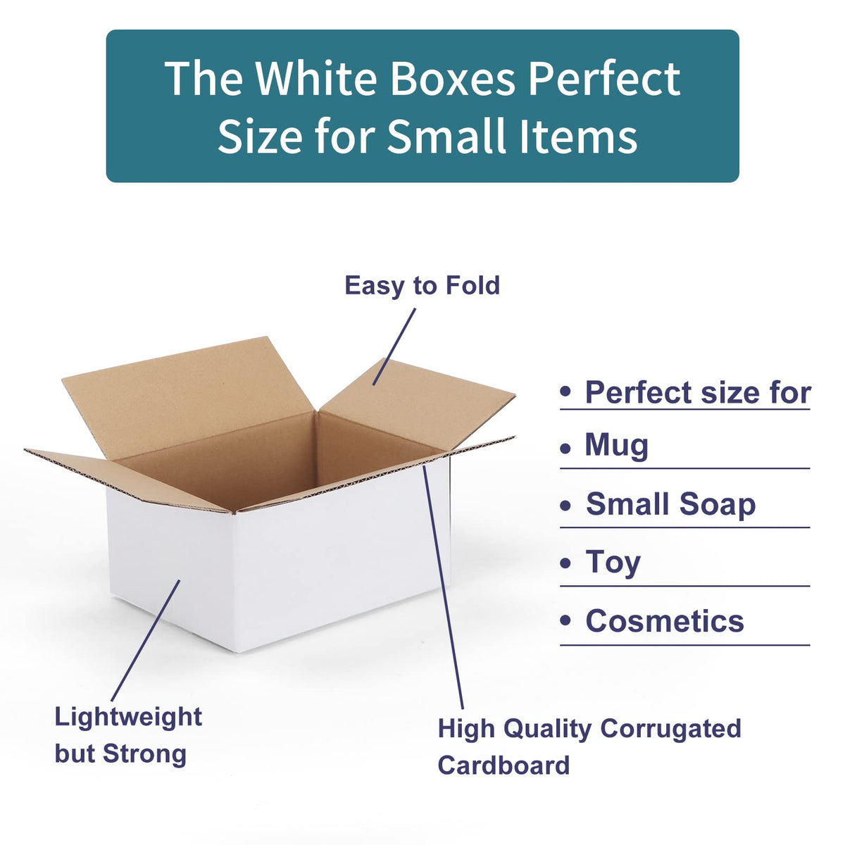 40 Pack Small Shipping Boxes 8x6x4 Inches