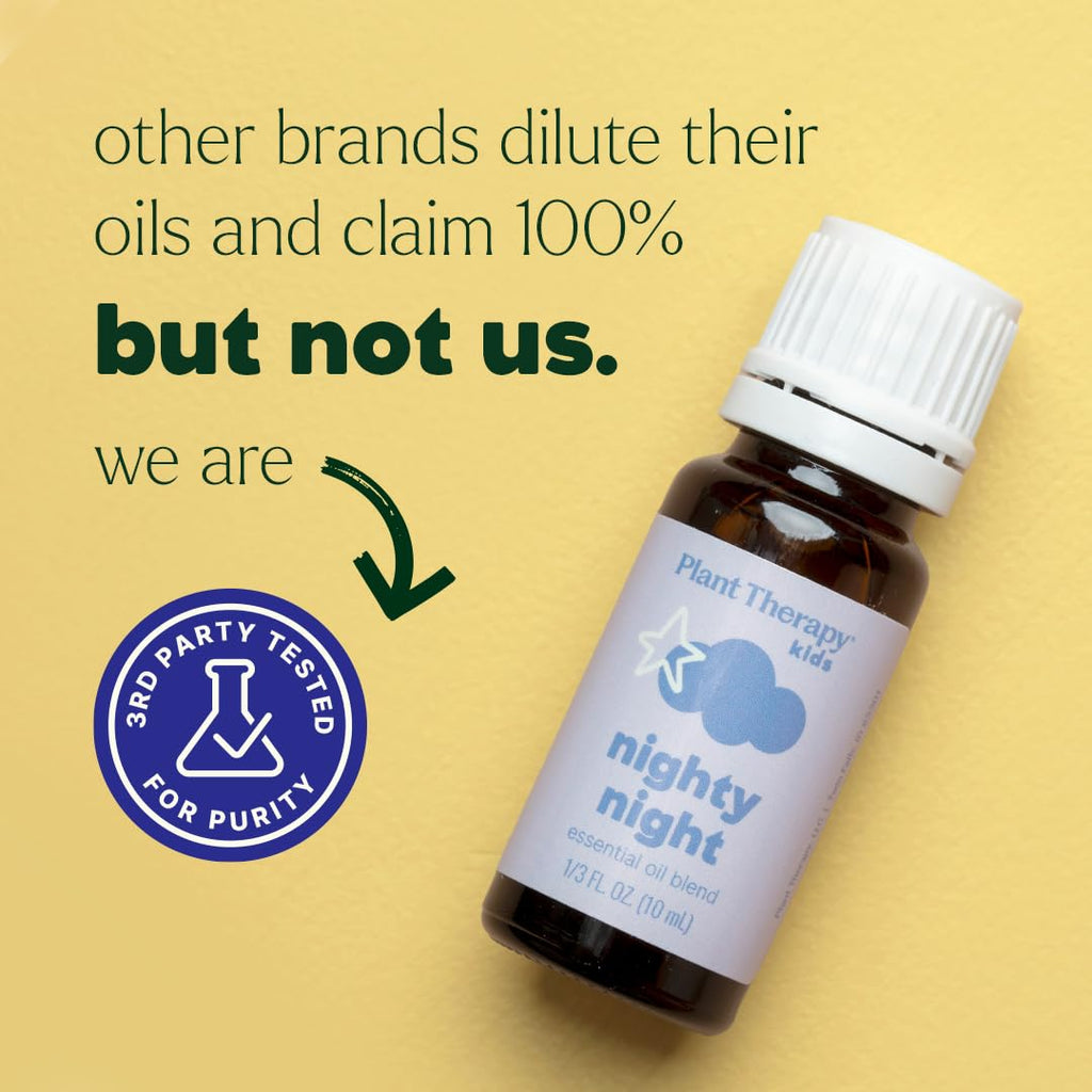 Kids Nighty Night Essential Oil Blend for Sleep, 10 mL (1/3 oz), 100% Pure, Undiluted, Natural Aromatherapy