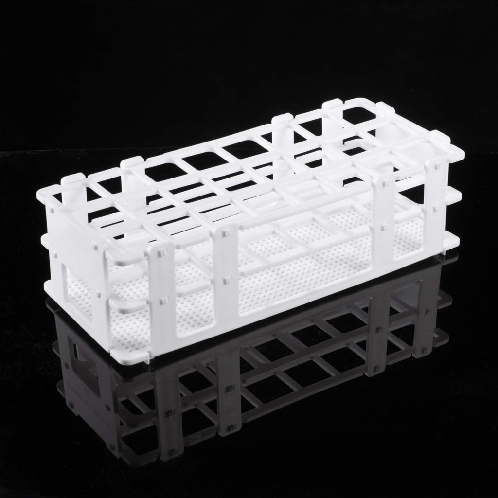Plastic Lab Tube Rack Storage Stand Holder Detachable for 25mm ID, 24 Holes