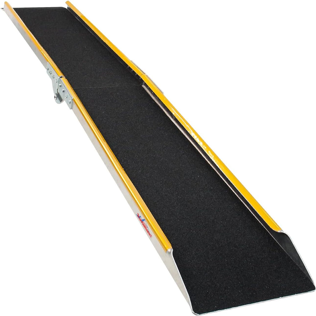 71" Aluminum Loading Ramps for Pickup Trucks, 600Lbs Capacity | Folding Motorcycle Ramp, ATV Truck Ramps for Dirt