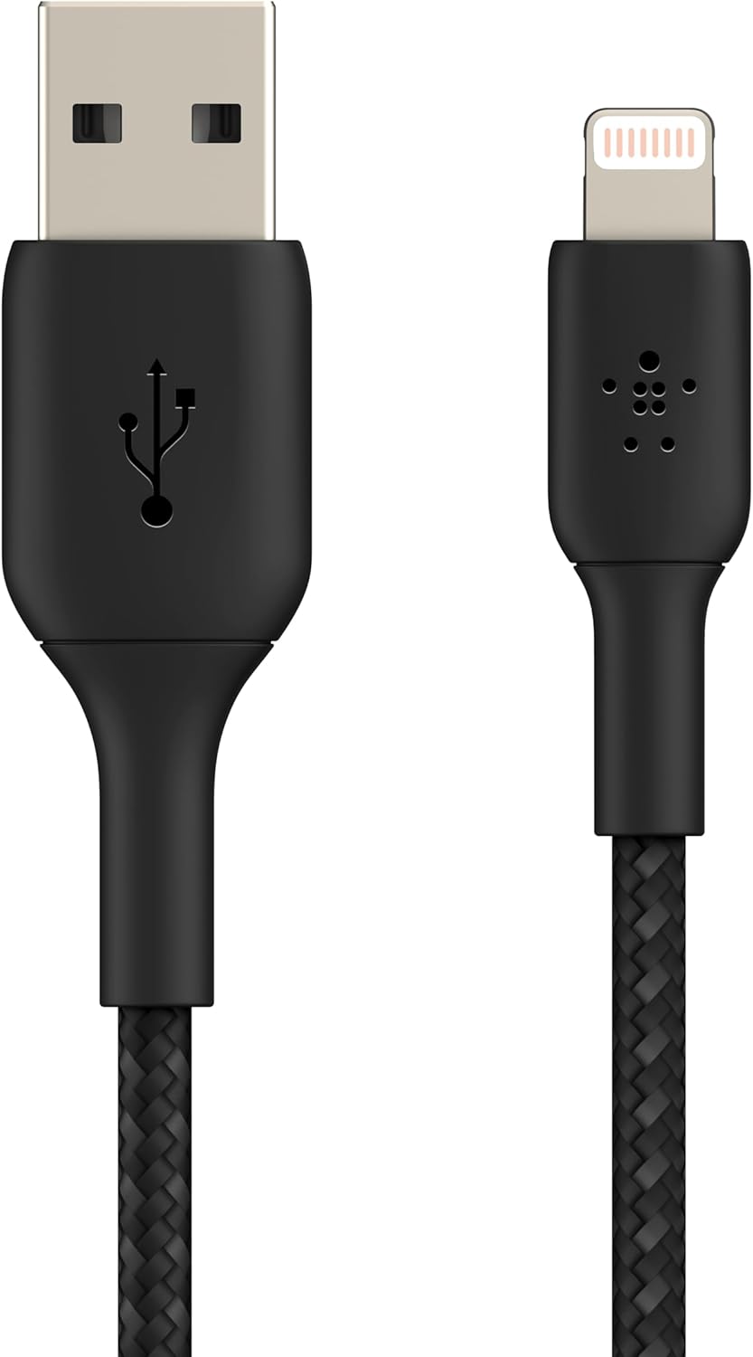 BoostCharge Braided Lightning Cable - 3.3ft/1M - MFi Certified Apple iPhone Charger USB to Lightning Cable - iPhone