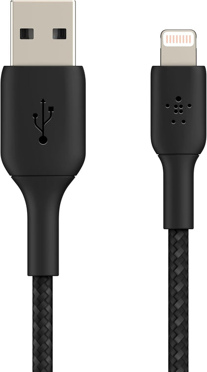 BoostCharge Braided Lightning Cable - 3.3ft/1M - MFi Certified Apple iPhone Charger USB to Lightning Cable - iPhone