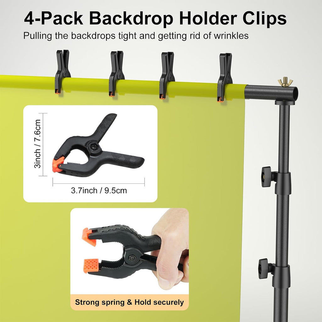 Lincostore Backdrop Support Stand Kit 10x7.1ft Adjustable Photography Studio Photo Background Support System with