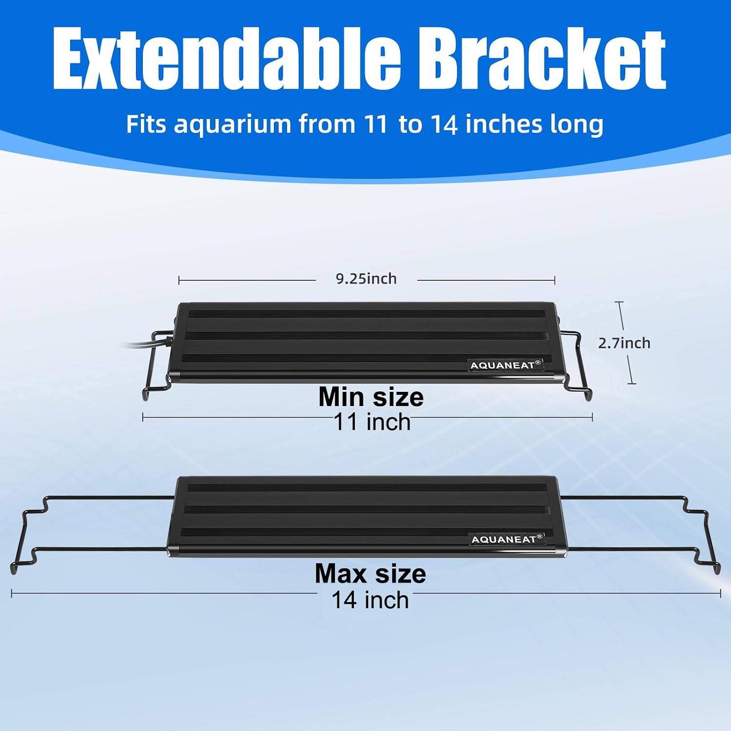 LED Aquarium Light for 12 Inch Fish Tank, Auto On Off with Timer, Full Spectrum, Adjustable Brightness, Daylight