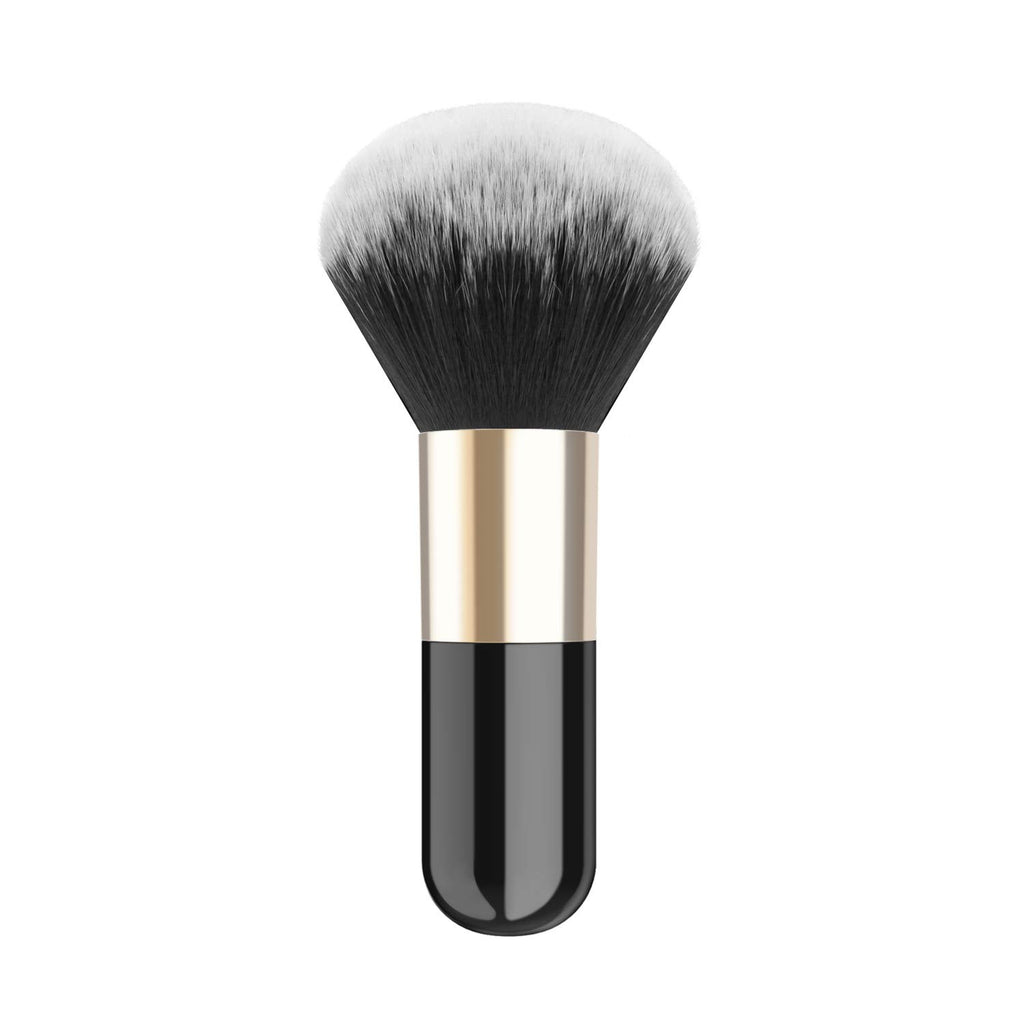 Powder Makeup Brush, Black & Gold