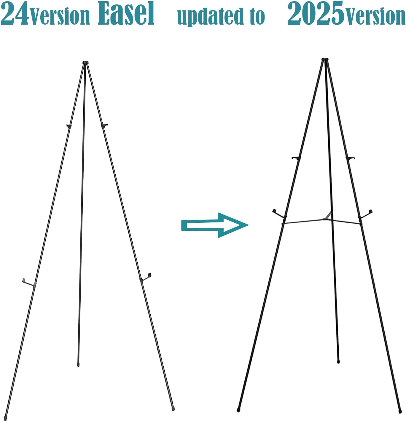 6Pack 63in Easel Stand for Signs,Instant Floor Display Easels | Metal Tripod Poster Stand,Easy Setup and Breakdown