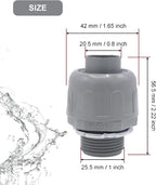 6-Pack 3/4 Inch Liquid Tight Conduit Connectors, Straight