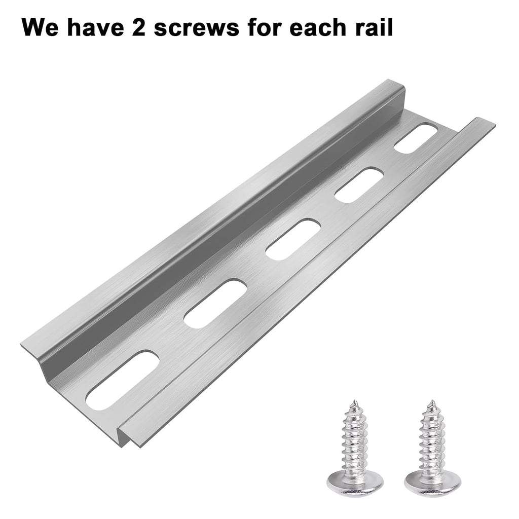 mxuteuk 3pcs Aluminum DIN Rails,4 Inches Long,35mm Wide,7.5mm High DIN Rail with RoHS for Hardware Components Mounting MXU-DIN-100
