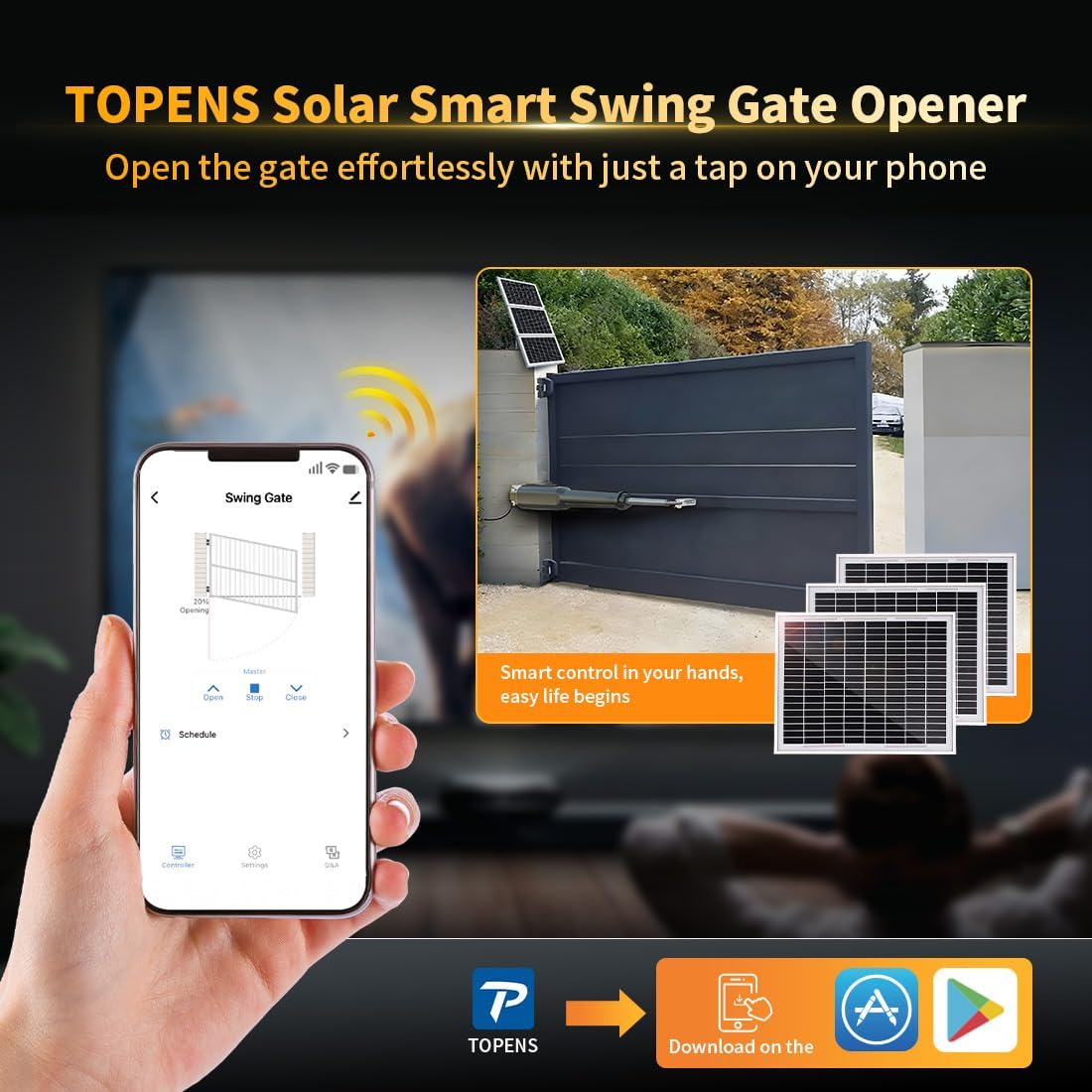 XD851S Smart Solar Single Swing Gate Opener Heavy Duty
