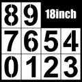 18 Inch Large Number Stencils Set, 0-9 Address Pavement Templates, Large Size Reusable Number Stencil Suitable for