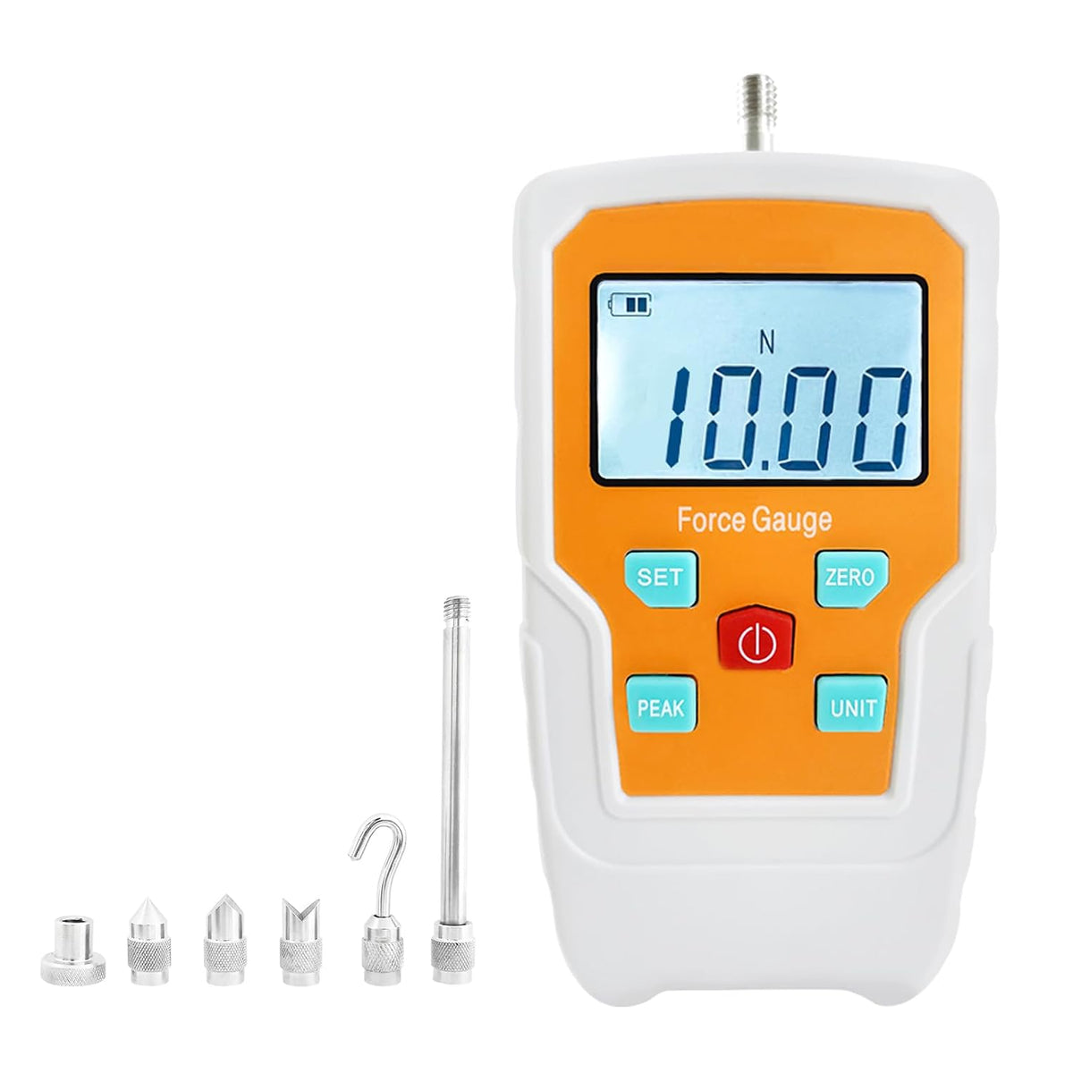 Digital Force Gauge Push and Pull Meter Dynamometer Tension Pressure Tester Thrust Meter Compression Load Plug Force Destructive Tests 10N/1kg/2.2lb/36Oz