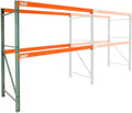Teardrop Pallet Rack Add-On Unit, 96"W X 48"D x 96"H | 5030 lbs Shelf Capacity, Steel Construction, Orange & Green