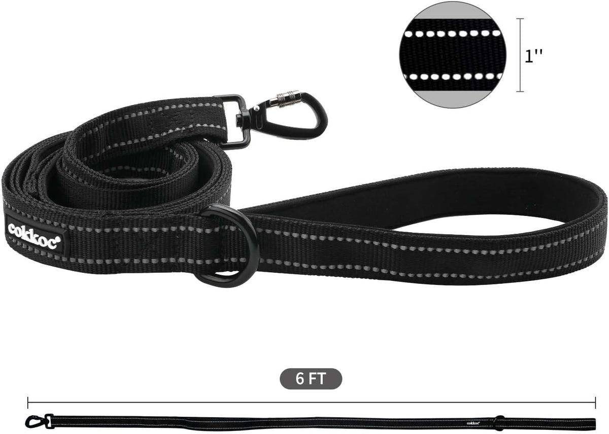 Heavy Duty Dog Leash for Large Dogs,Double Handle Leashes,Medium 6FT