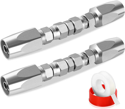 Hydraulic Hose Repair Kit, 1/2" Hydraulic Hose Field Repair Kit, 2pcs Reusable Heavy Duty Galvanized Carbon Steel