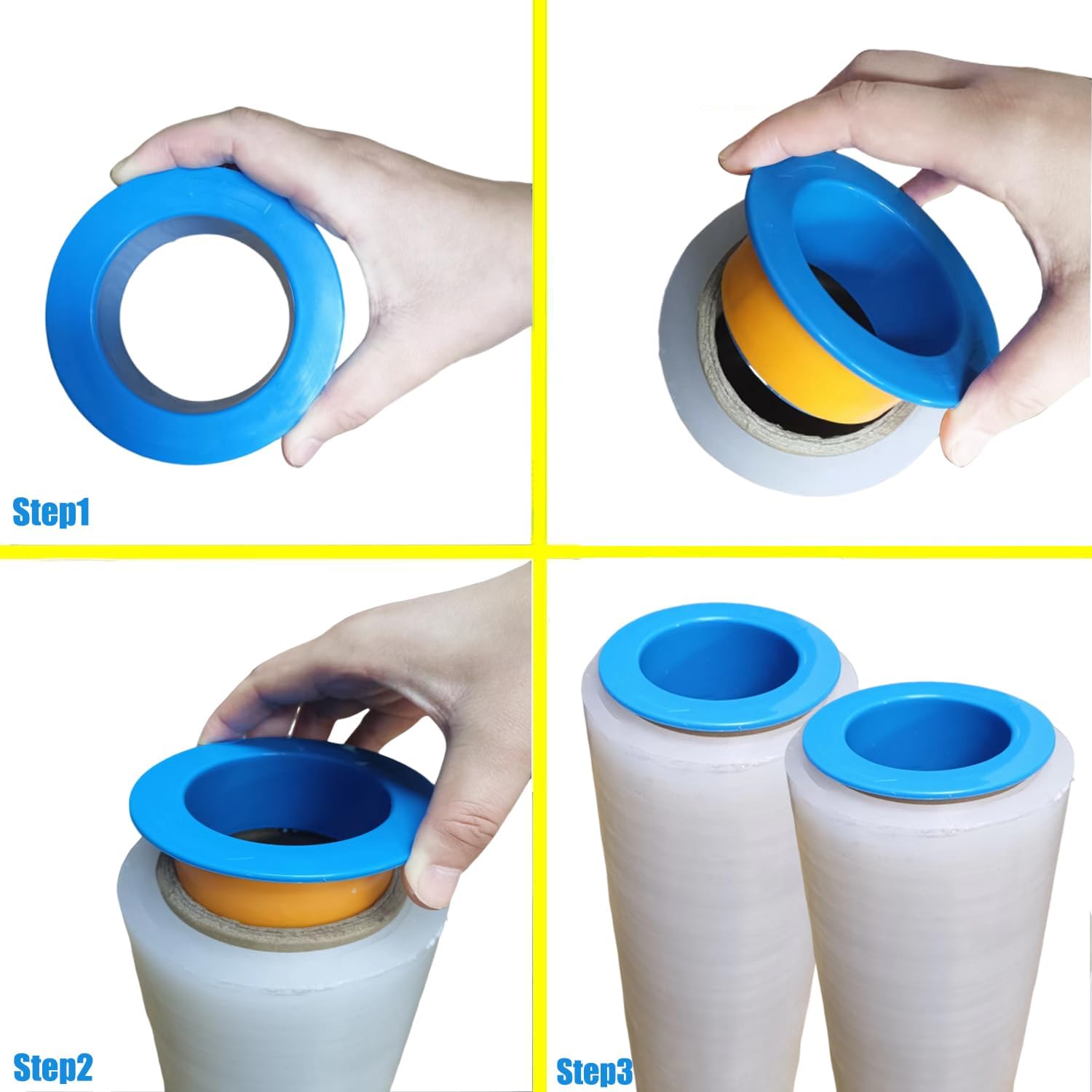 2 Pairs Stretch Wrap Dispenser, Shrink Wrap Handle, Wrap Holder