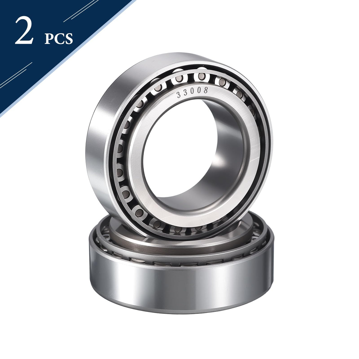 HIPicco 2 Pack 33008 Tapered Roller Bearing Cone and Cup Set