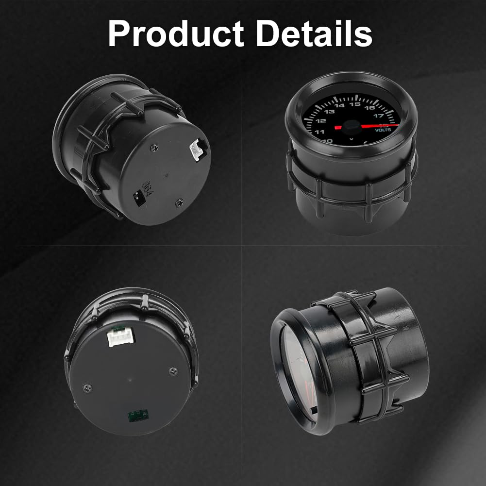 7 Color 18V Volt Voltmeter Gauge 2-1/16" 52mm